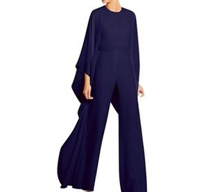 NWOT....Flare Sleeve Zipper Back Chiffon Jumpsuit